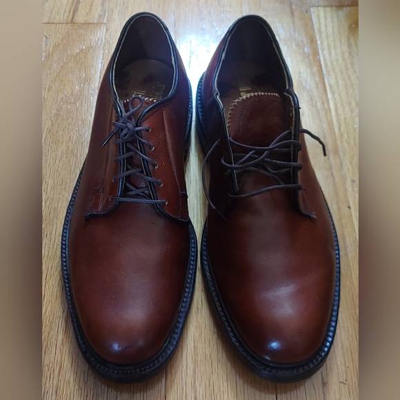 JORDAN MARSH 736222 MEN'S SADDLE TAN LEATHER LACEUP OXFORDS SIZE 7.5 E - Picture 4 of 14